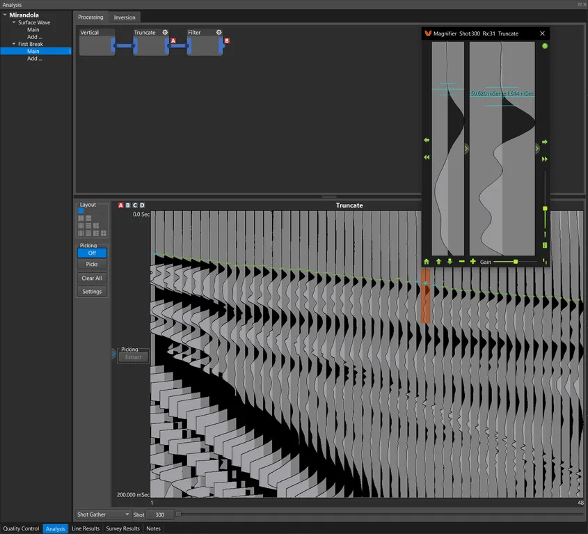 First Break Analysis with Tomographic Inversion